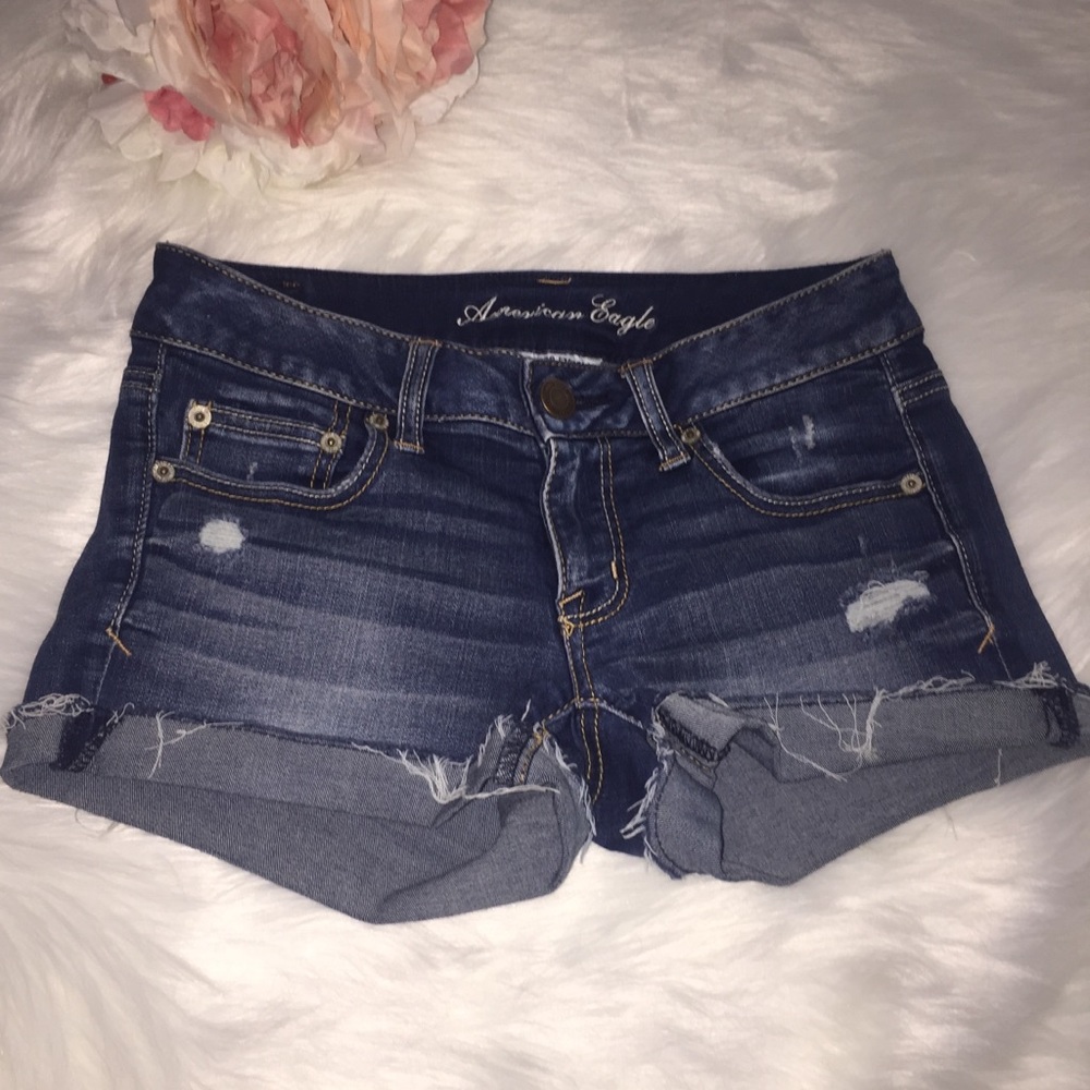 4 - American Eagle - Distressed Jean Shorts
